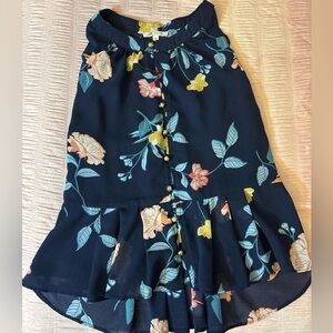 Floral Navy Blouse
